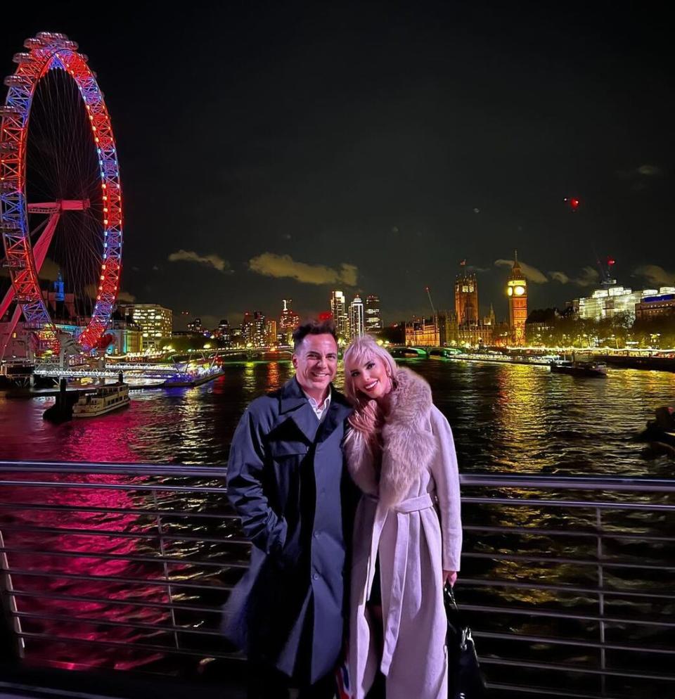 The couple toured London