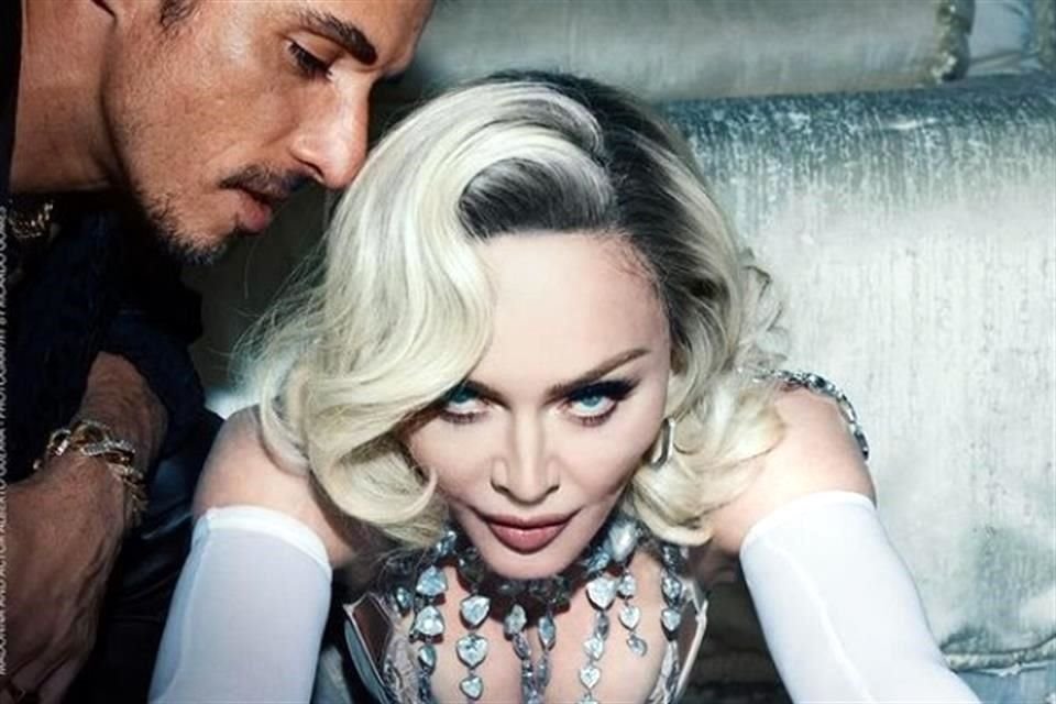 Madonna and Cuban actor Alberto Guerra posed together for the cover of Re-edition magazine.