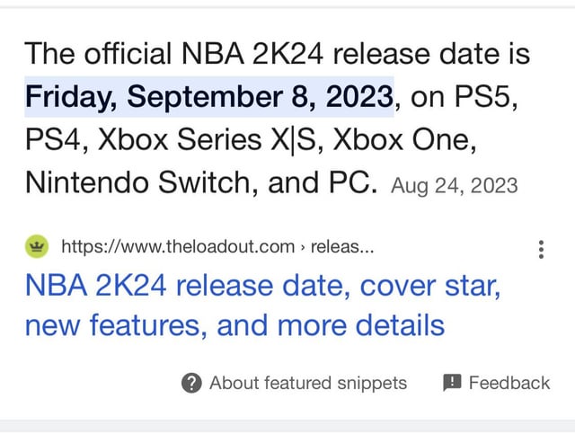 2K24 Release Date Ps5 Updates and Other Details