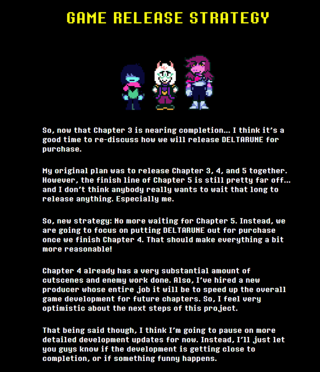 Deltarune Chapter 3 Release Date Updates and Other Details