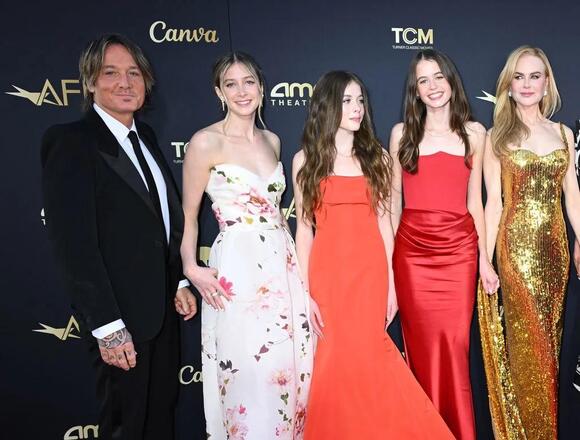 Keith Urban, Faith Margaret Urban, Sunday Rose Kidman-Urban, Sybella Hawley, Nicole Kidman at the AFI Life Achievement Award