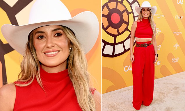 Lainey Wilson Stuns in Red Crop Top and Trousers at 2024 Africa Outreach Event