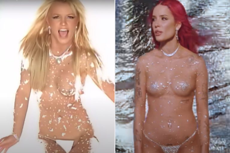 Halsey Recreates Britney Spears' Iconic Naked 'Toxic' Catsuit