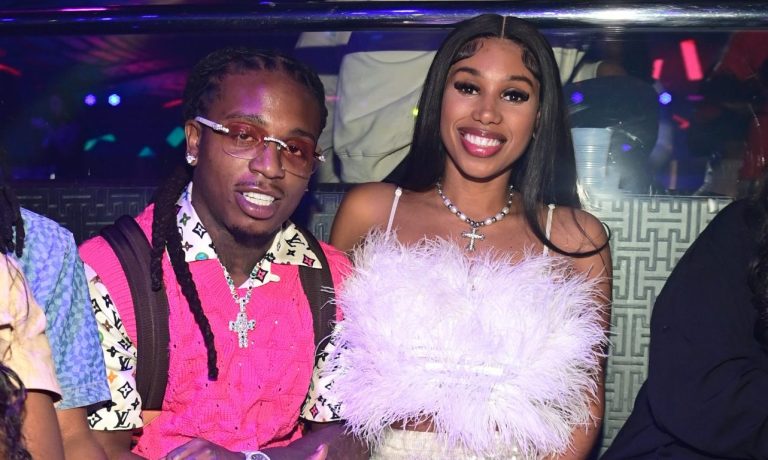 Jacquees Proposes to Deiondra Sanders at Their Baby Shower