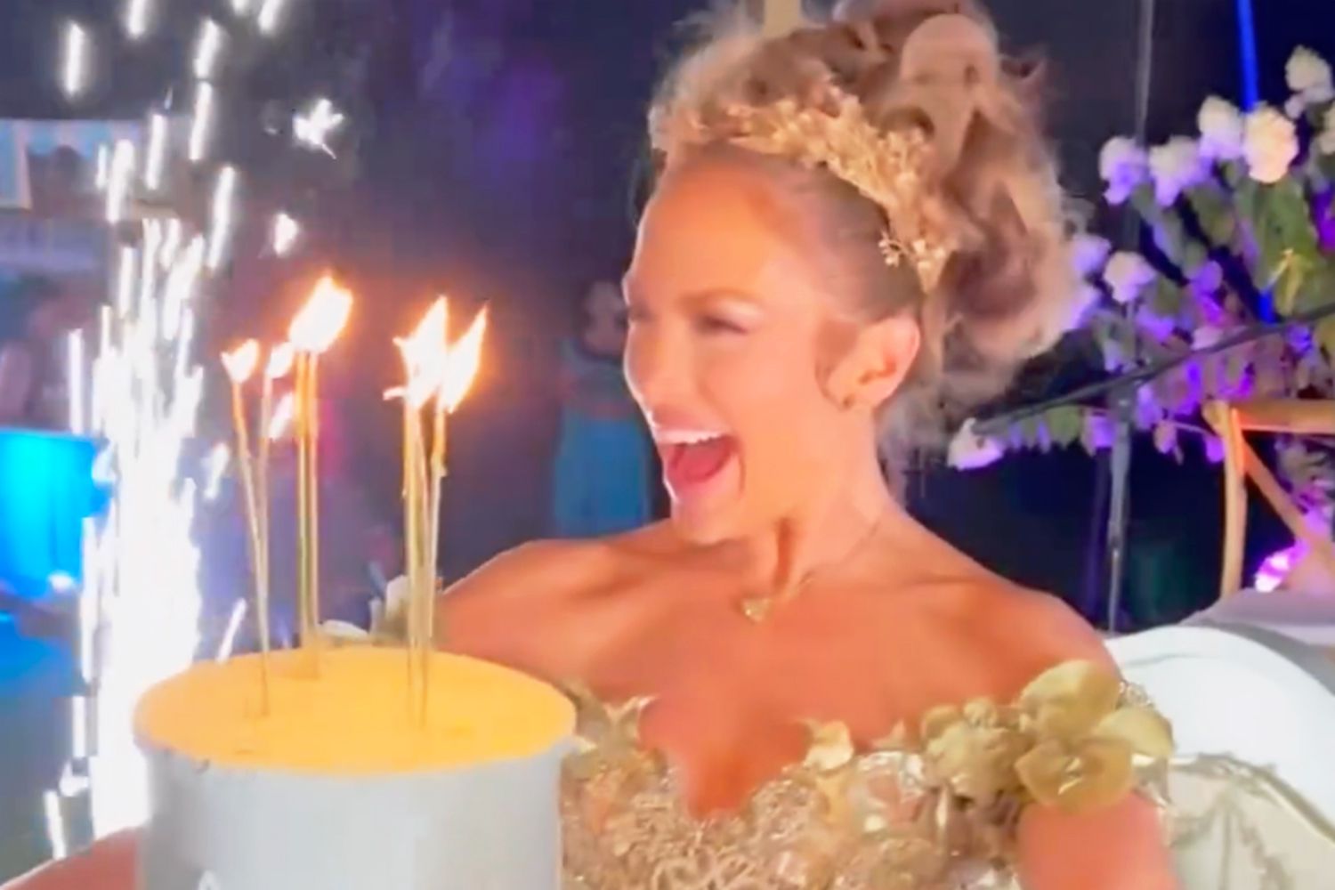 Jennifer Lopez Shares Video of Her 'Bridgerton'-Themed 55th Birthday Party