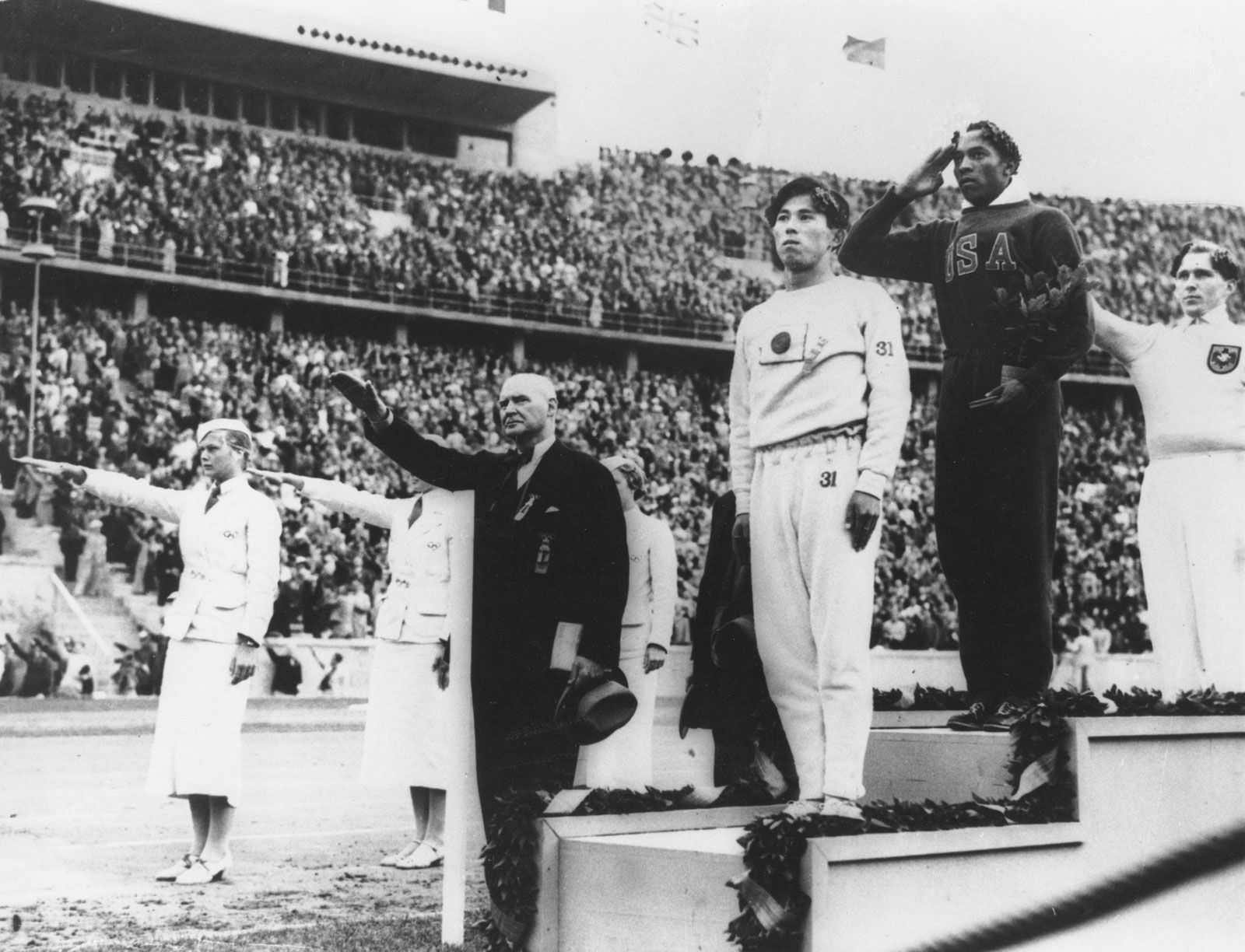 Jesse Owens' Four Gold Wins at the 1936 Olympics in Nazi Germany