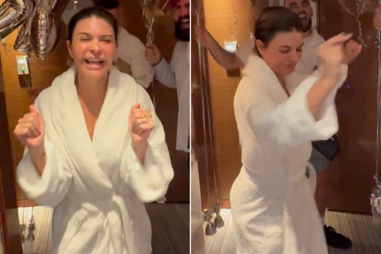 Lisa Rinna Dances in Bathrobe for Her 61st Birthday Celebration