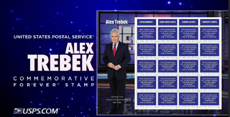 USPS Honors Iconic 'Jeopardy!' Host Alex Trebek with Forever Stamp