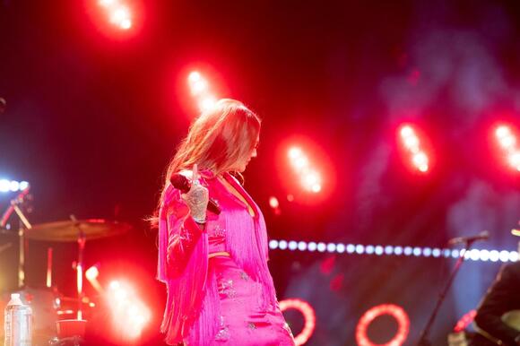 Elle King performs during Nashville’s Big Bash, New Years Eve celebration at Bicentennial Capitol Mall State Park in Nashville , Tenn., Sunday, Dec. 31, 2023. Nicole Hester / The Tennessean