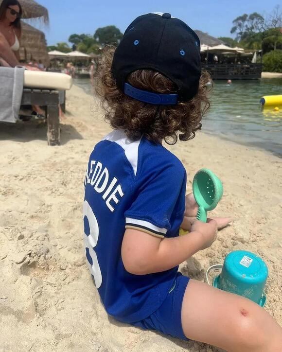 Freddie loves his football kit