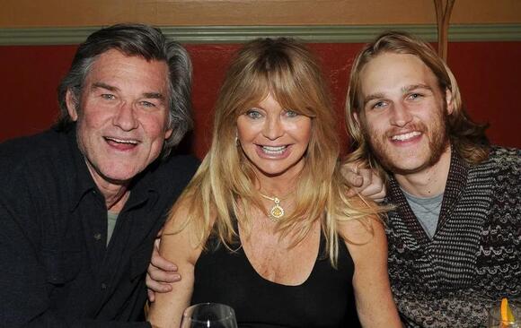 Wyatt Russell with his parents Goldie Hawn and Kurt Russell