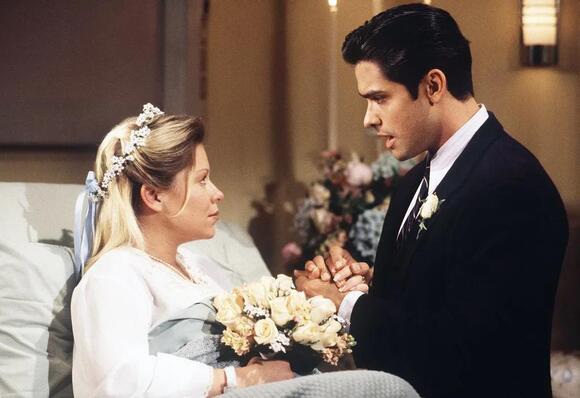 Kelly as Hayley Vaughn and Mark as Mateo Santos in “All My Children”