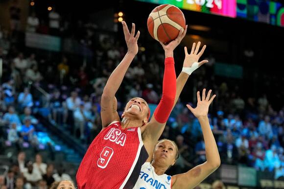 A'Ja Wilson takes a shot