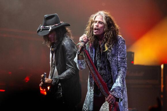 Steven Tyler of Aerosmith performing