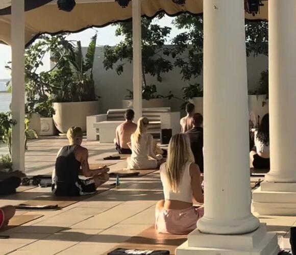 Matty's retreat includes meditation and yoga sessions