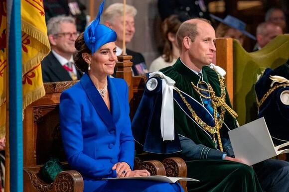 The couple at a service in Scotland to mark the King's coronation in 2023