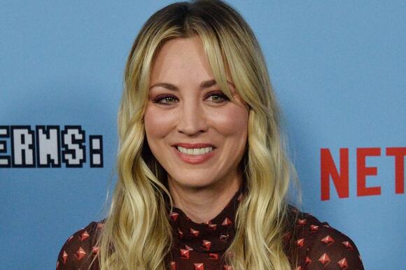 Kaley Cuoco at a movie premiere