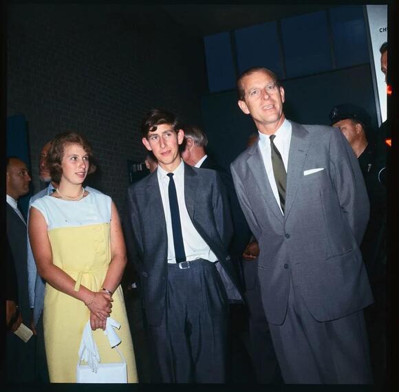 Princess Anne in linen dress