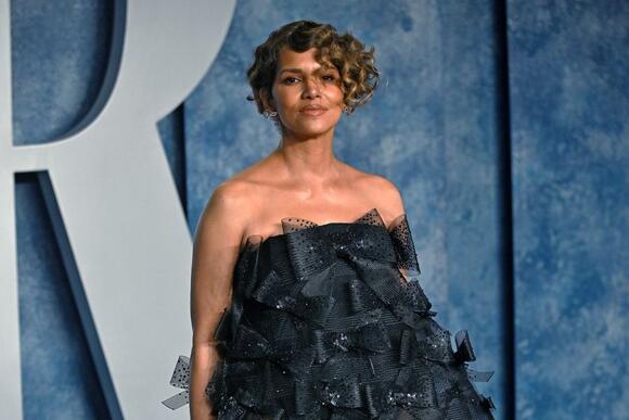 Halle Berry arrives for the Vanity Fair Oscar Party at the Wallis Annenberg Center for the Performing Arts in Beverly Hills, Calif., in 2023. File Photo by Chris Chew/UPI