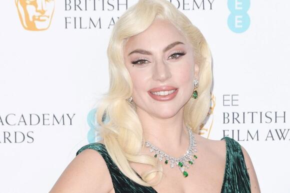 Lady Gaga attends the Winners Room at the EE British Academy Film Awards at Royal Albert Hall, London in 2022