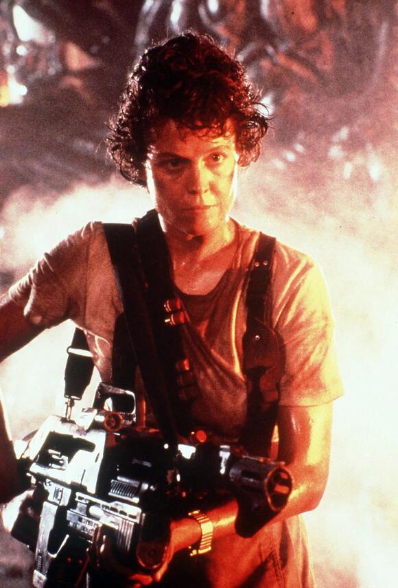 Sigourney Weaver has a bone to pick with the alien queen in 'Aliens.' 20TH CENTURY STUDIOS