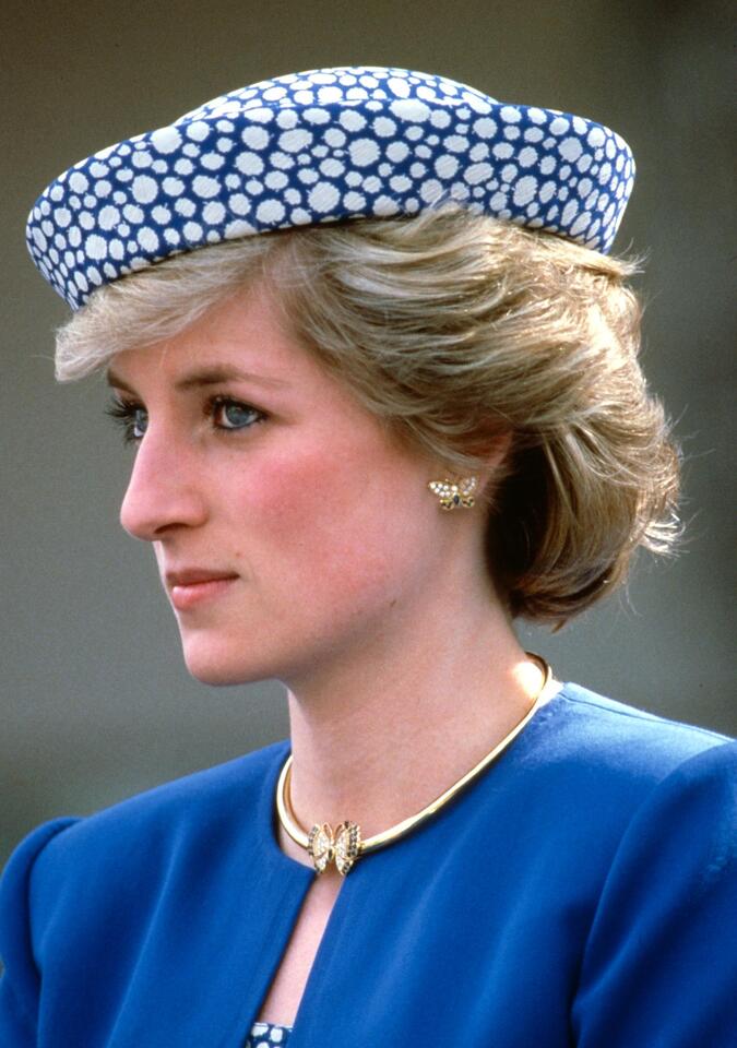 Diana, who shared Harry and his brother Prince William with King Charles, wore the butterfly earrings during a trip to Canada.