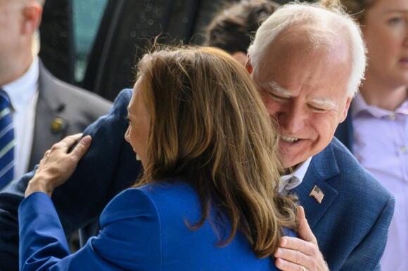 Kamala Harris and Tim Walz