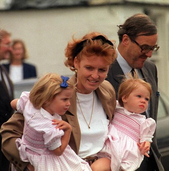 Princess Eugenie with strawberry blonde hair