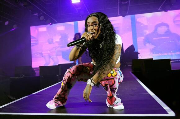 Lay Bankz performs on the BETX Main Stage: Where Black Music Lives during the 2024 BET Experience Fan Fest on June 28, 2024 in Los Angeles, Calif.