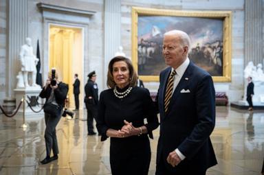 Pelosi greets Biden in the Capitol