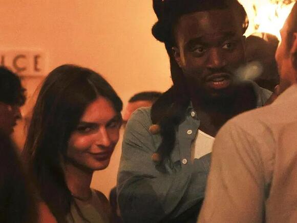 Emily Ratajkowski and Shaboozey at the Blink Twice after party