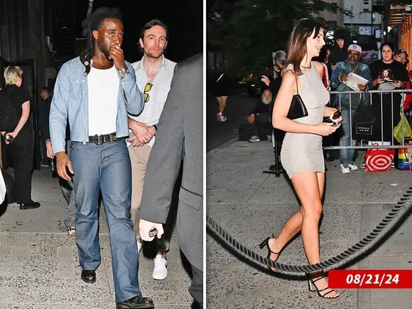 Emily Ratajkowski and Shaboozey at the Blink Twice event