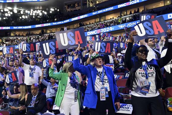 Delegates at the DNC