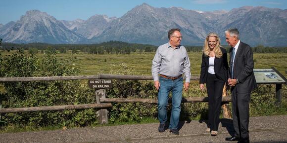 Federal Reserve chairman Jerome Powell in Jackson Hole in 2022