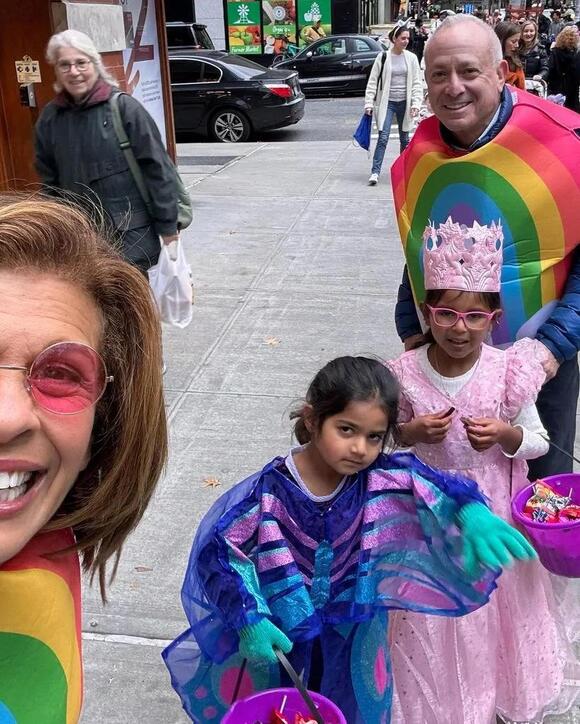 Hoda and Joel with their daughters Haley and Hope on Halloween