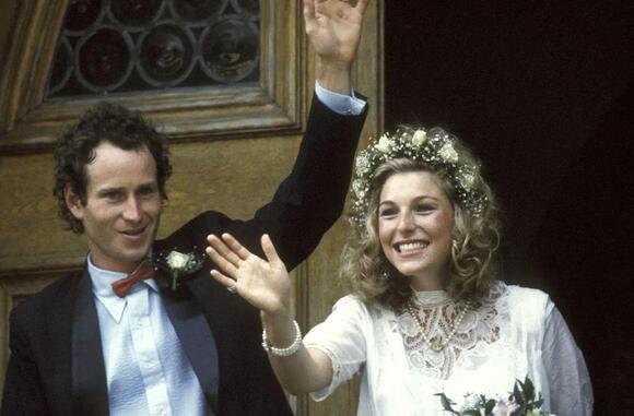 Tatum O'Neal on her wedding day