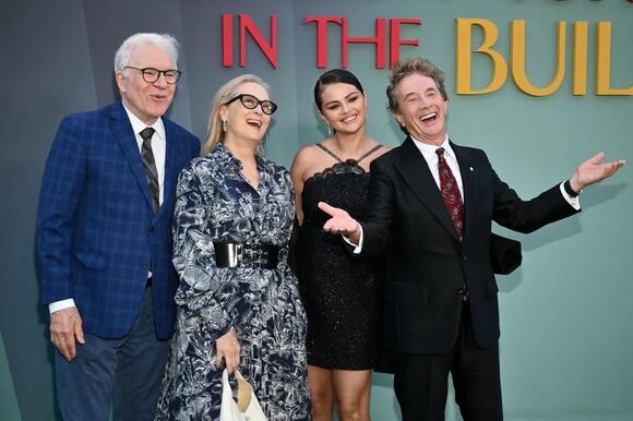 Steve Martin, Meryl Streep, Selena Gomez and Martin Short at the Season 4 premiere of Hulu's 