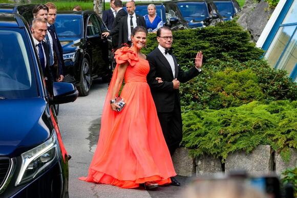 Crown Princess Victoria at the wedding in Norway