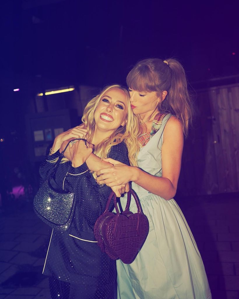 Brittany Mahomes and Taylor Swift cuddling in a photo