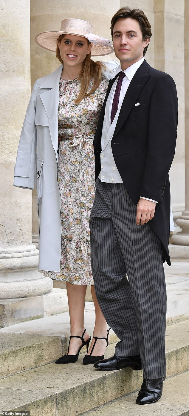 Princess Beatrice at the wedding of Prince Jean-Christophe Napoleon and Olympia Von Arco-Zinneberg in Paris, October 2019