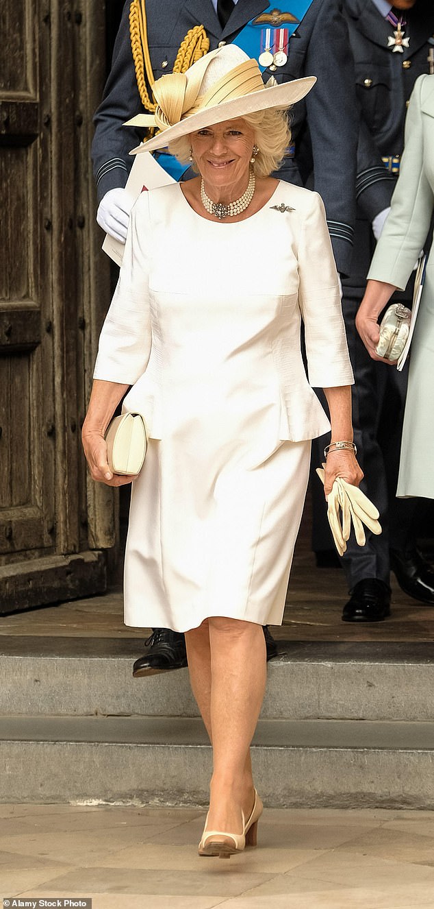 Queen Camilla at the Royal Air Force centenary service at Westminster Abbey, July 2018