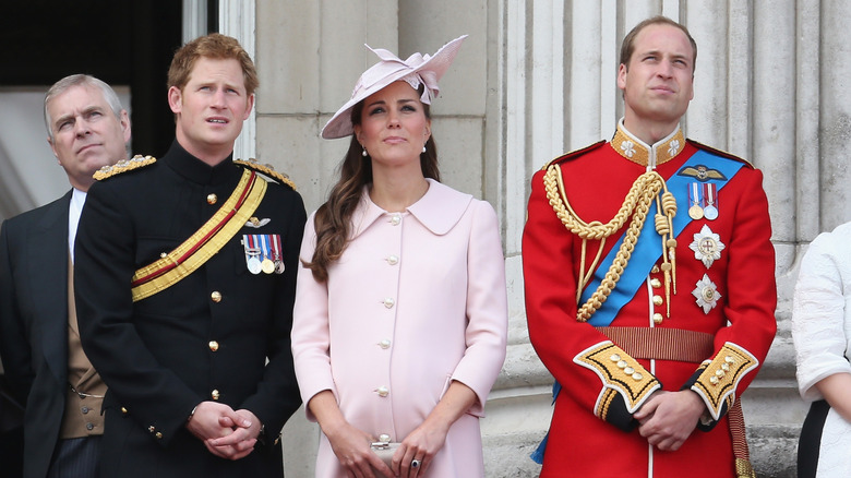 The royal family during the Trooping the Colour