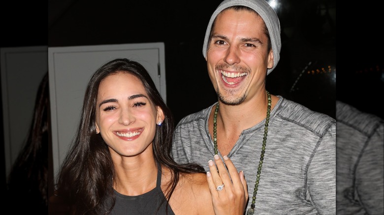 Cherie Jimenez Sean Faris showing engagement ring