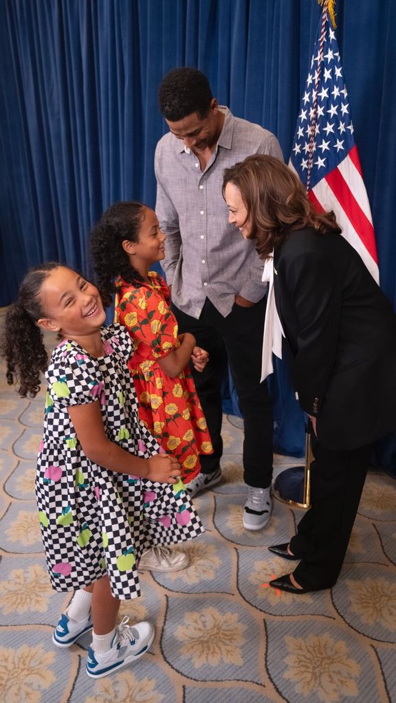 Kamala with her adorable nieces