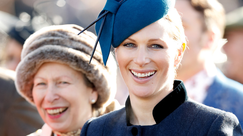 Princess Anne and Zara Tindall smiling