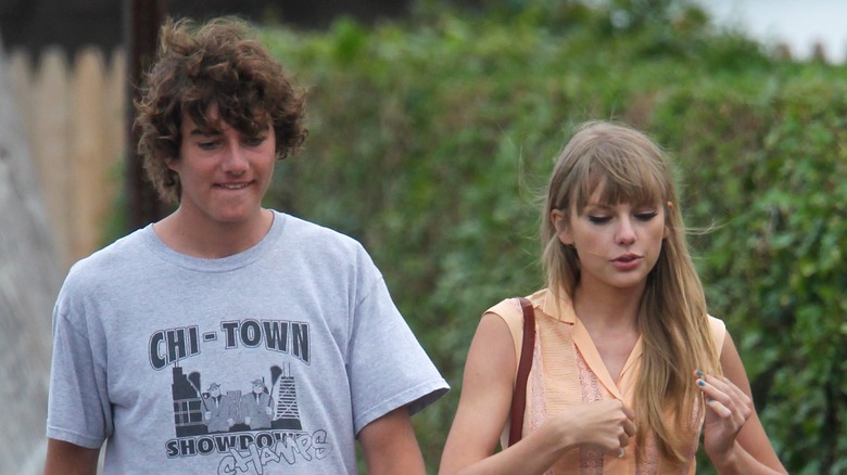 Connor Kennedy and Taylor Swift walking