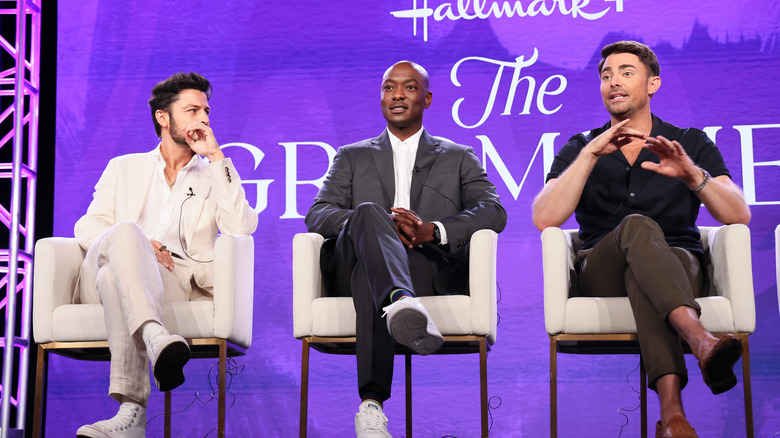 Tyler Hynes, BJ Britt, and Jonathan Bennett during Hallmark press event