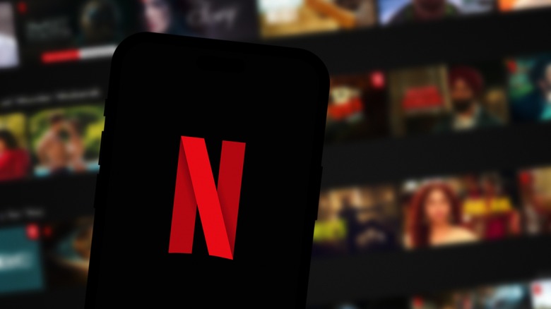 Netflix phone logo and library