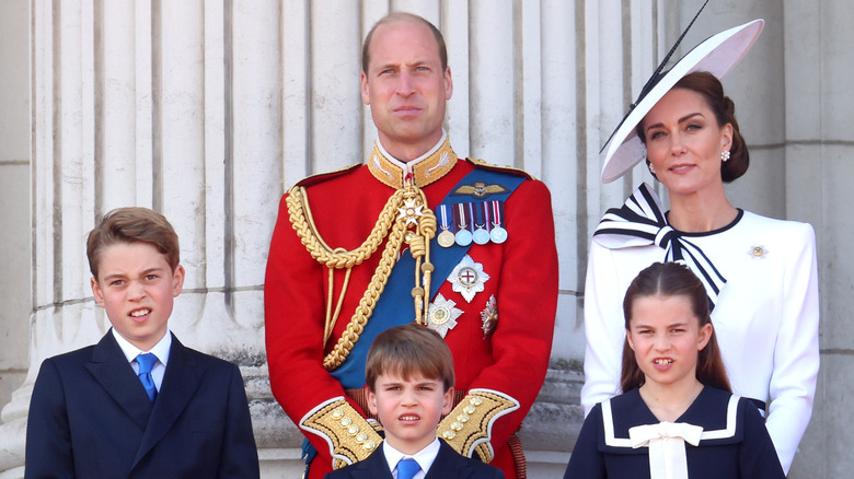 Kate Middleton and Prince William with their kids