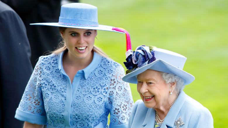 Princess Beatrice and Queen Elizabeth II smiling